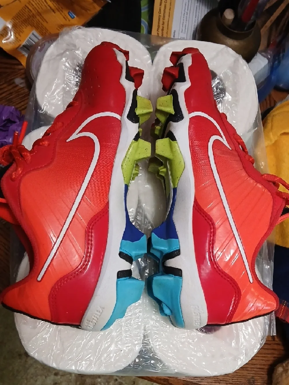 Nike Youth Bright Orange Athletic‎ Sneakers with Black Accents,sz.4.5y